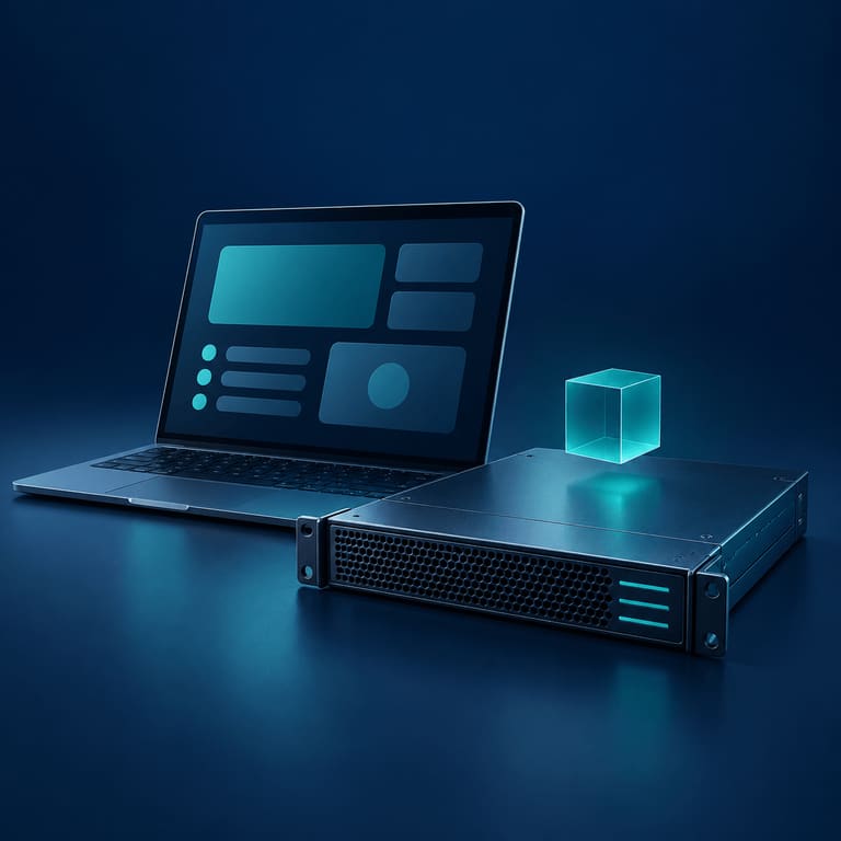 Illustration der Verwaltung eines virtuellen Servers